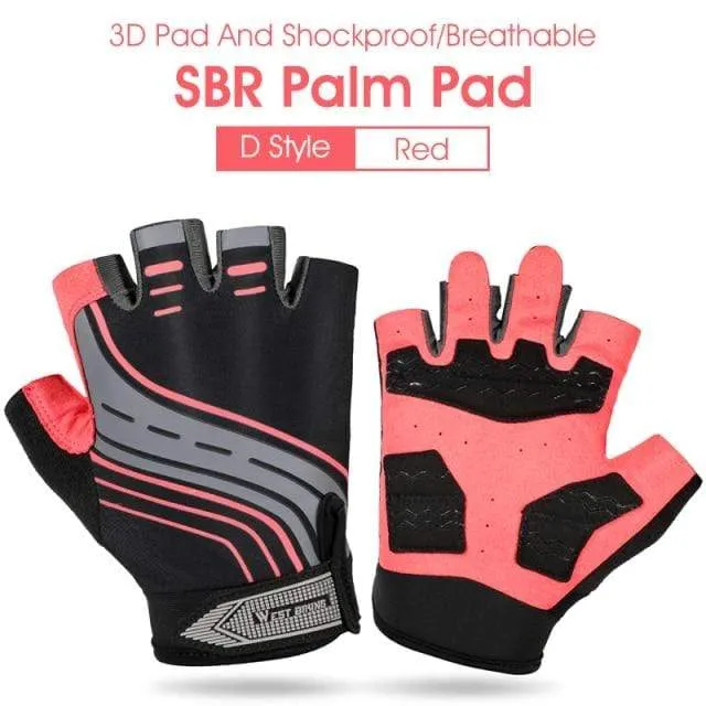 Radfahren Handschuhe Halb Finger Anti Slip Stoßfest Fahrrad Handschuhe Gel Pad Sommer Frauen Männer Sport MTB Road Fahrrad Handschuhe