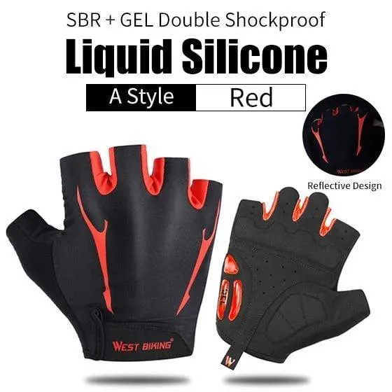Radfahren Handschuhe Halb Finger Anti Slip Stoßfest Fahrrad Handschuhe Gel Pad Sommer Frauen Männer Sport MTB Road Fahrrad Handschuhe