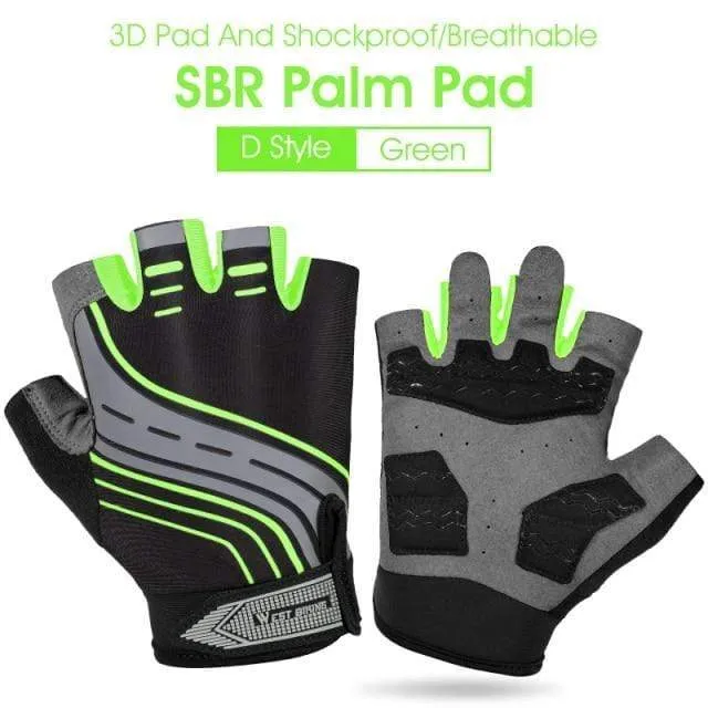 Radfahren Handschuhe Halb Finger Anti Slip Stoßfest Fahrrad Handschuhe Gel Pad Sommer Frauen Männer Sport MTB Road Fahrrad Handschuhe