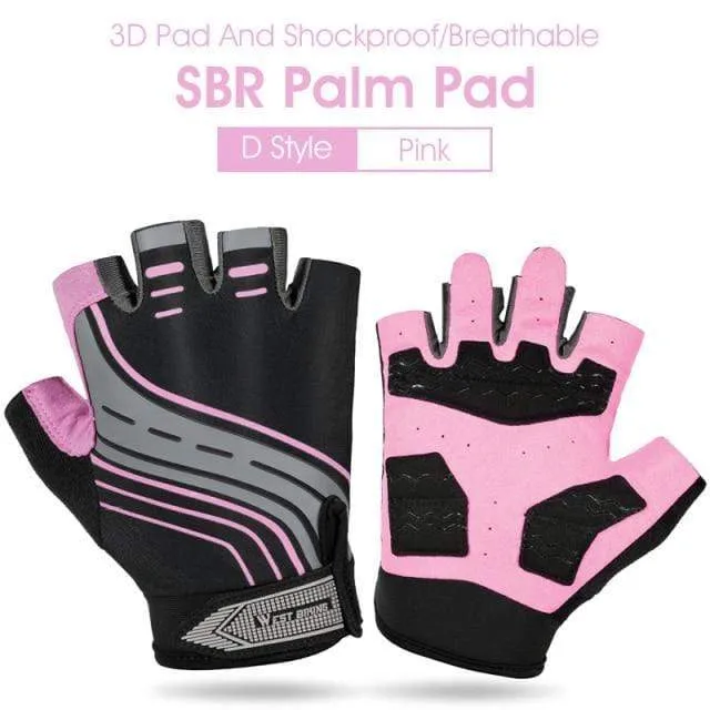 Radfahren Handschuhe Halb Finger Anti Slip Stoßfest Fahrrad Handschuhe Gel Pad Sommer Frauen Männer Sport MTB Road Fahrrad Handschuhe