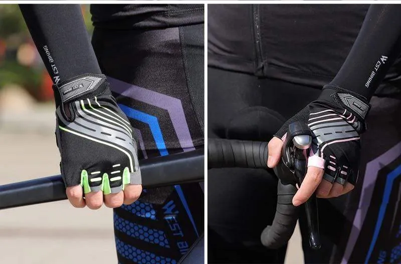 Radfahren Handschuhe Halb Finger Anti Slip Stoßfest Fahrrad Handschuhe Gel Pad Sommer Frauen Männer Sport MTB Road Fahrrad Handschuhe