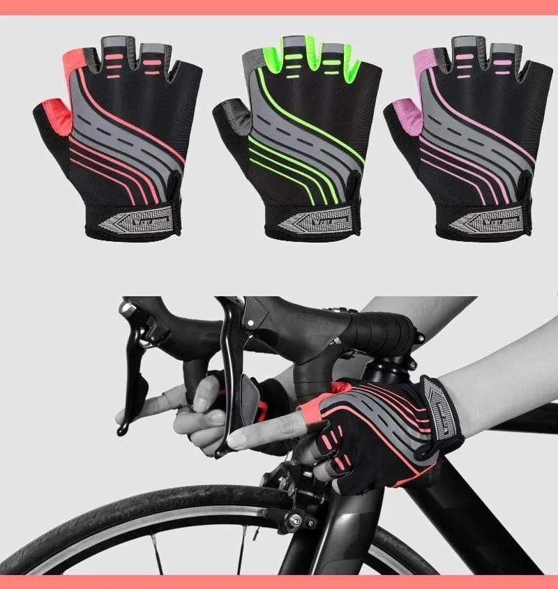 Radfahren Handschuhe Halb Finger Anti Slip Stoßfest Fahrrad Handschuhe Gel Pad Sommer Frauen Männer Sport MTB Road Fahrrad Handschuhe