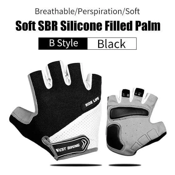 Radfahren Handschuhe Halb Finger Anti Slip Stoßfest Fahrrad Handschuhe Gel Pad Sommer Frauen Männer Sport MTB Road Fahrrad Handschuhe