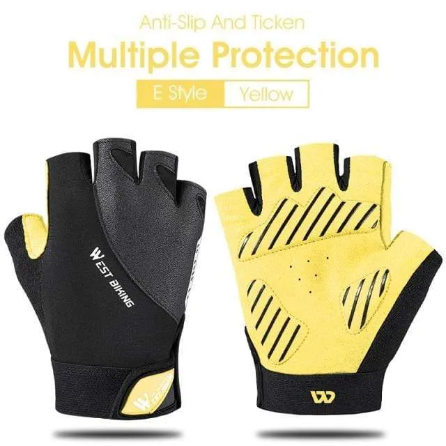 Radfahren Handschuhe Halb Finger Anti Slip Stoßfest Fahrrad Handschuhe Gel Pad Sommer Frauen Männer Sport MTB Road Fahrrad Handschuhe
