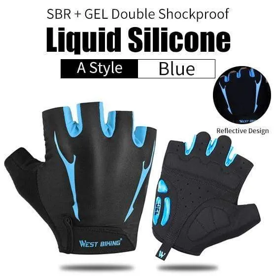 Radfahren Handschuhe Halb Finger Anti Slip Stoßfest Fahrrad Handschuhe Gel Pad Sommer Frauen Männer Sport MTB Road Fahrrad Handschuhe