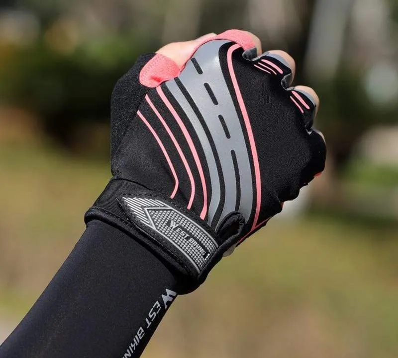 Radfahren Handschuhe Halb Finger Anti Slip Stoßfest Fahrrad Handschuhe Gel Pad Sommer Frauen Männer Sport MTB Road Fahrrad Handschuhe