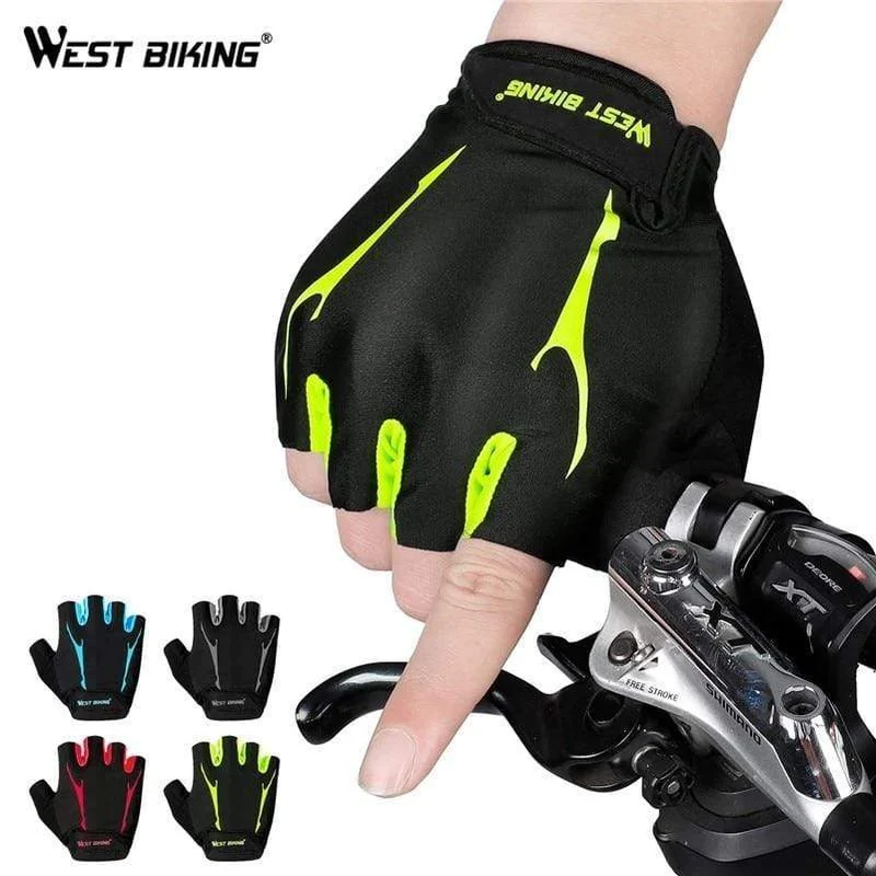 Radfahren Handschuhe Halb Finger Anti Slip Stoßfest Fahrrad Handschuhe Gel Pad Sommer Frauen Männer Sport MTB Road Fahrrad Handschuhe
