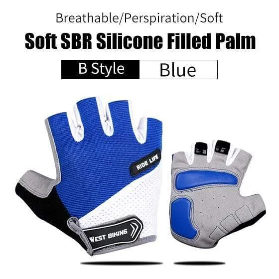 Radfahren Handschuhe Halb Finger Anti Slip Stoßfest Fahrrad Handschuhe Gel Pad Sommer Frauen Männer Sport MTB Road Fahrrad Handschuhe