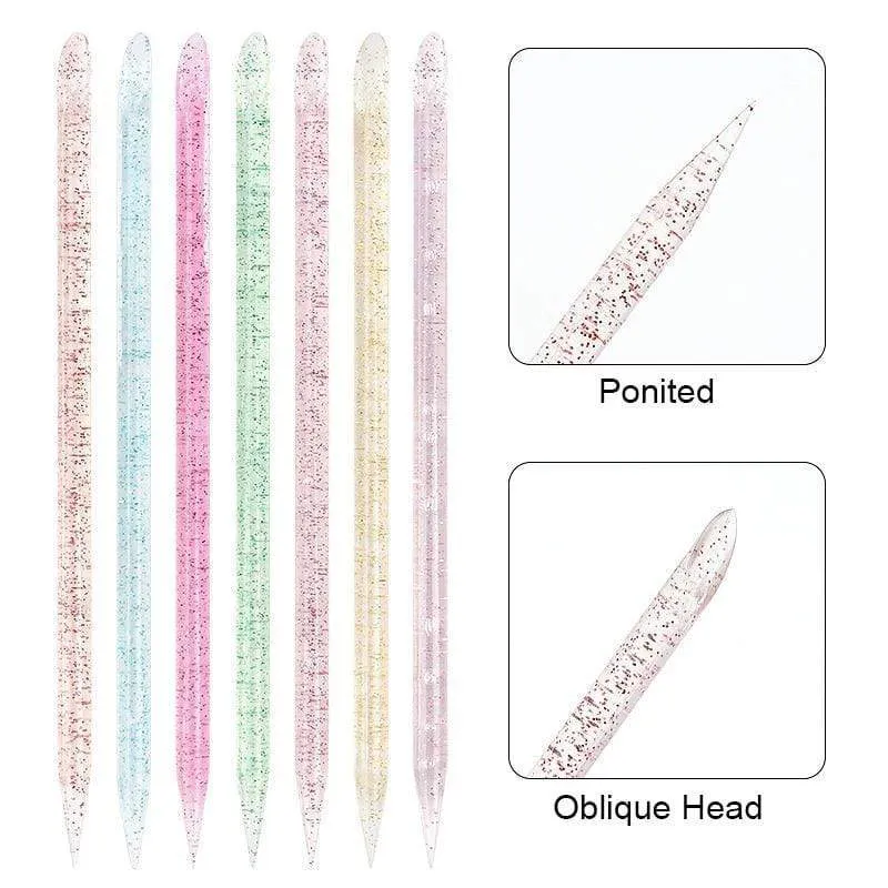 25/50/100 Stück wiederverwendbarer Kristallstab mit doppeltem Ende für Nailart, Nagelhautschieber, Nagelhautentferner, Werkzeug für Pediküre, Nagelmaniküre-Werkzeug