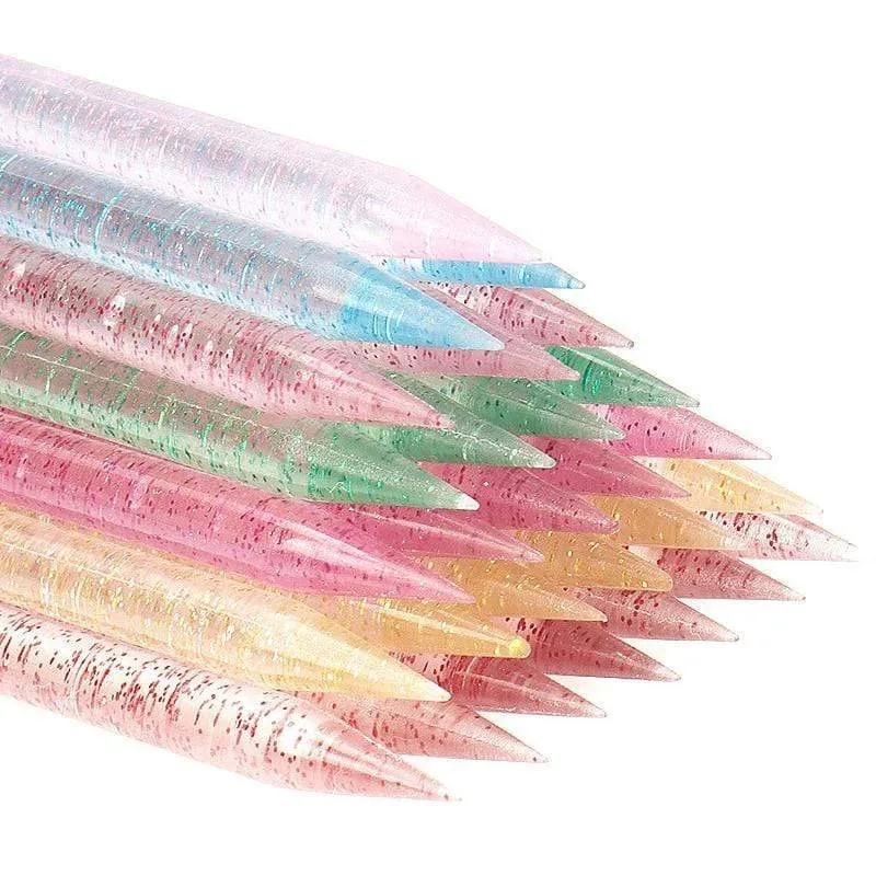 25/50/100 Stück wiederverwendbarer Kristallstab mit doppeltem Ende für Nailart, Nagelhautschieber, Nagelhautentferner, Werkzeug für Pediküre, Nagelmaniküre-Werkzeug
