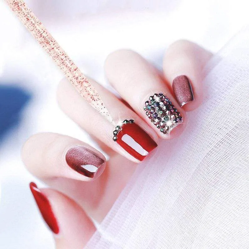 25/50/100 Stück wiederverwendbarer Kristallstab mit doppeltem Ende für Nailart, Nagelhautschieber, Nagelhautentferner, Werkzeug für Pediküre, Nagelmaniküre-Werkzeug