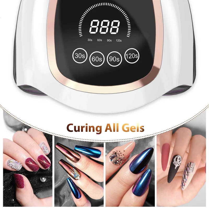 UV-Lampe LED-Lampe Gel-Nagellack Nagellampe semipermanent 30/60/90/120s Timer Auto Sensor Maniküre-Werkzeuge
