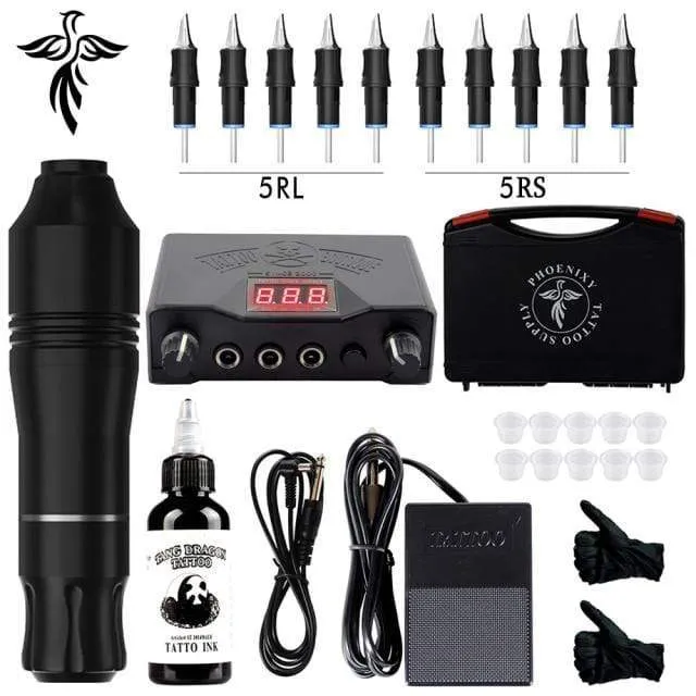Tattoo-Sets Tattoo-Maschinenset Komplettes Tattoo-Stiftmaschinenset für Anfänger Stick-and-Poke-Pigmente für Permanent-Make-up-Zubehör