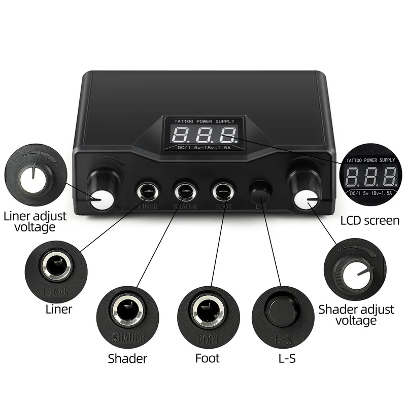 Komplettes Tattoo-Maschinen-Set Professionelles Rotary Pen Set Tattoo-Patronennadeln für Permanent Make-up Augenbrauen Tattoo Körper