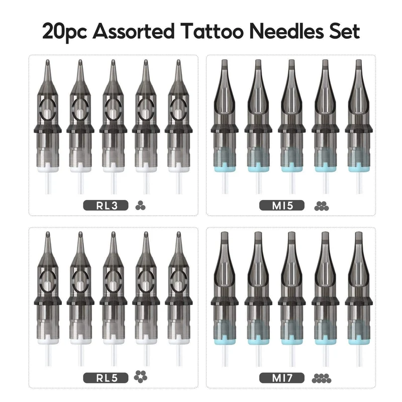 Komplettes Tattoo-Maschinen-Set Professionelles Rotary Pen Set Tattoo-Patronennadeln für Permanent Make-up Augenbrauen Tattoo Körper