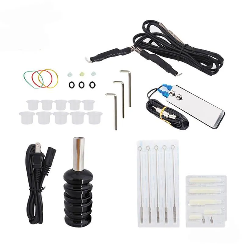 Anfänger Tattoo Kit Hochwertige 8 Wickelspulen Tattoo Pistole Maschinen Griffe Nadeln Tipps Netzteil Tatu Tattoo Supplies