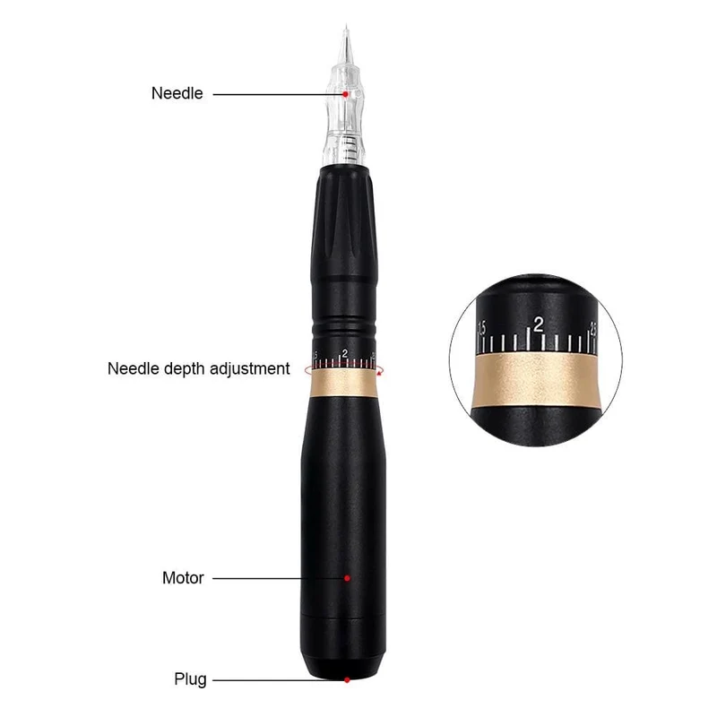 Biomaser Permanent Make-up Maschine 35000 RPM Leistungsstarker Tattoo Pen Rotary Gun Tattoo Maschine Für Augenbrauen Lip Schwarz Tattoo Supplies