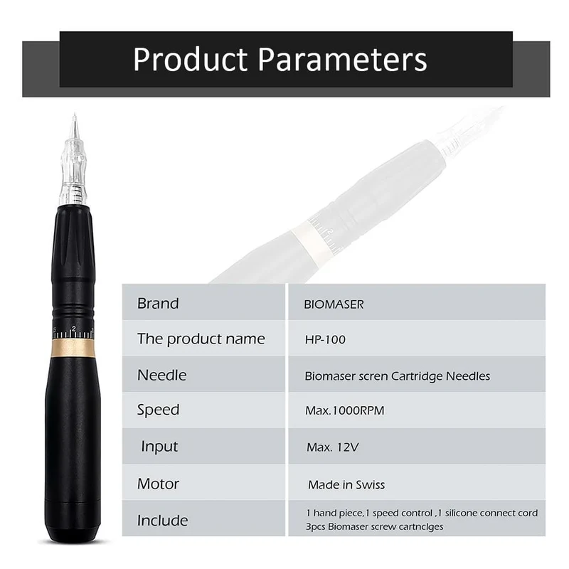Biomaser Permanent Make-up Maschine 35000 RPM Leistungsstarker Tattoo Pen Rotary Gun Tattoo Maschine Für Augenbrauen Lip Schwarz Tattoo Supplies