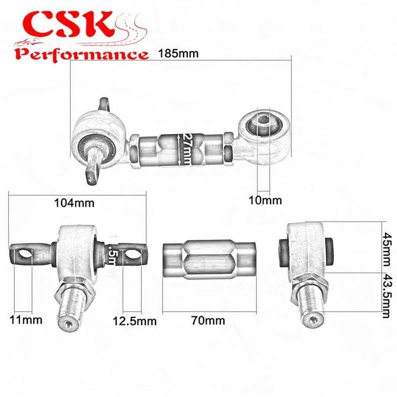 Lower Arm LCA + Front Upper + Hinten Camber Kit Passt Für Honda Civic EG EJ EH