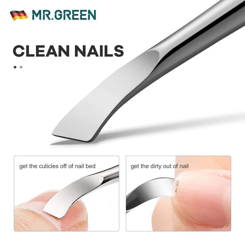 Nagelhautschieber und Löffel, Nagelreiniger, Entferner, Schneider, langlebiges Maniküre-/Pediküre-Werkzeug, zum Polieren von Finger- und Fußnägeln