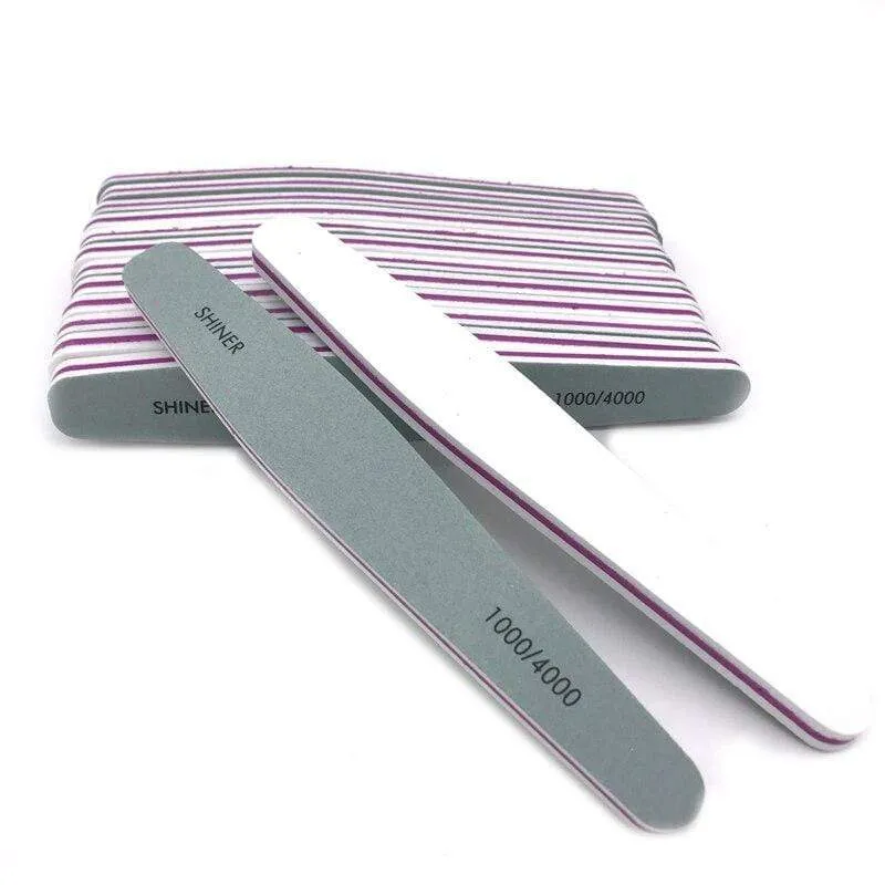 10 Teile/los Nagel Puffer Datei 1000/4000 Grit Pro Polieren Blöcke Polieren Schleif Dateien Nail art Zubehör Maniküre Werkzeuge Puffer