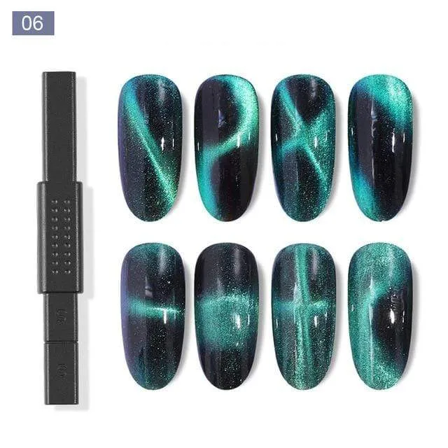 Magnetstift für Nagelkunst, Katzenaugen-Magnet für Nagelgelpolitur, 3D-Linienstreifeneffekt, starke magnetische Stiftwerkzeuge für Gellack-Werkzeuge