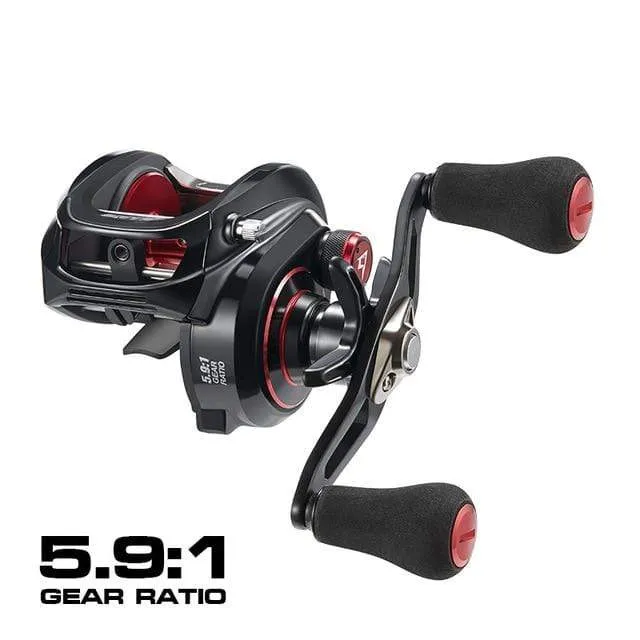 300 Low Profile Baitcasting Reel 15KG Max Drag 8 + 1 Lager Aluminiumrahmen Süßwasser Salzwasser Angelrolle