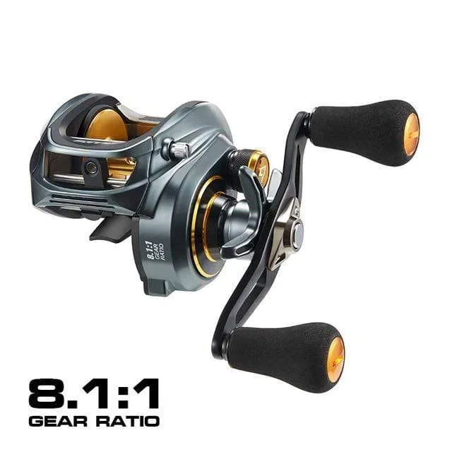 300 Low Profile Baitcasting Reel 15KG Max Drag 8 + 1 Lager Aluminiumrahmen Süßwasser Salzwasser Angelrolle