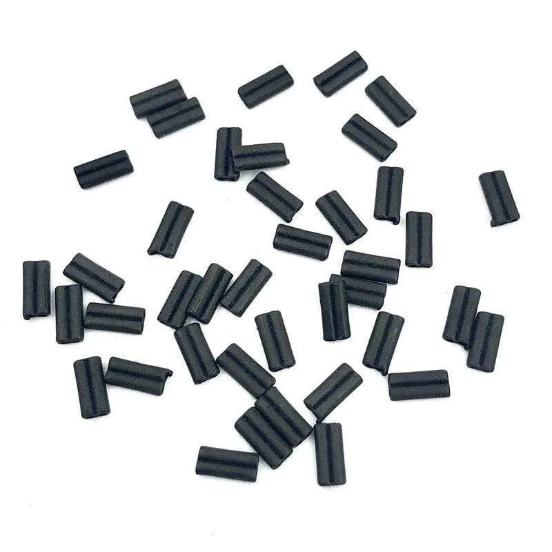 60 Stück Karpfenangeln KRIMPS für steif beschichtete Zöpfe Mono Leader Crimps 0.6 oder 0.7 mm für Chod Hair Rigs Ronnie Rigs