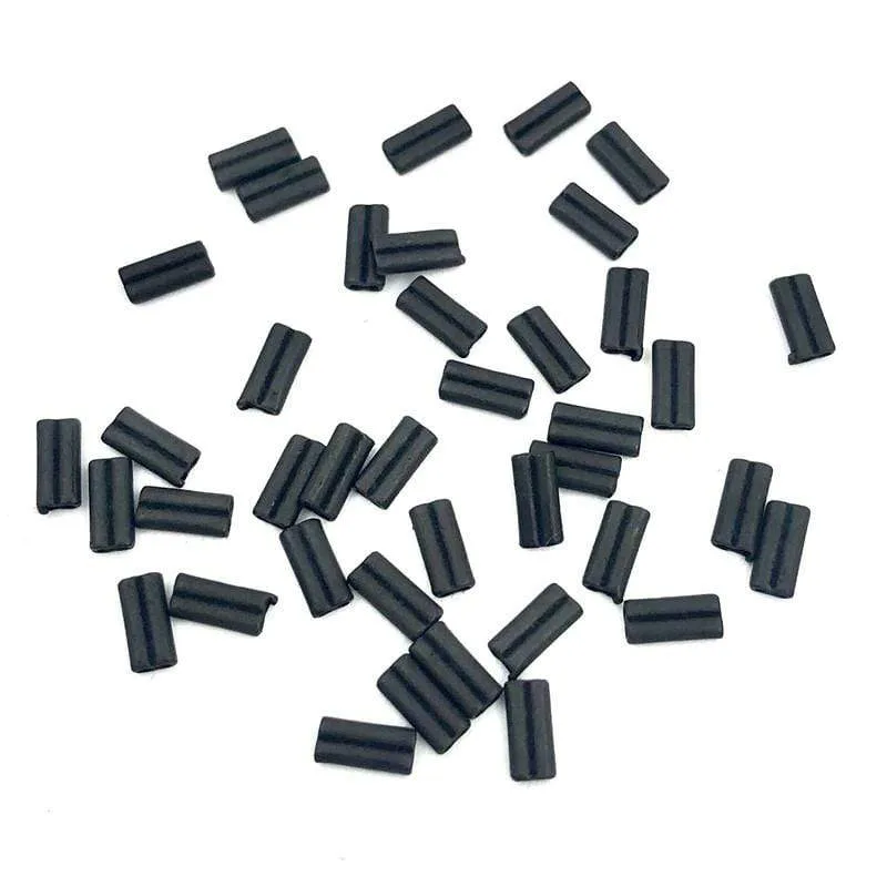 60 Stück Karpfenangeln KRIMPS für steif beschichtete Zöpfe Mono Leader Crimps 0.6 oder 0.7 mm für Chod Hair Rigs Ronnie Rigs