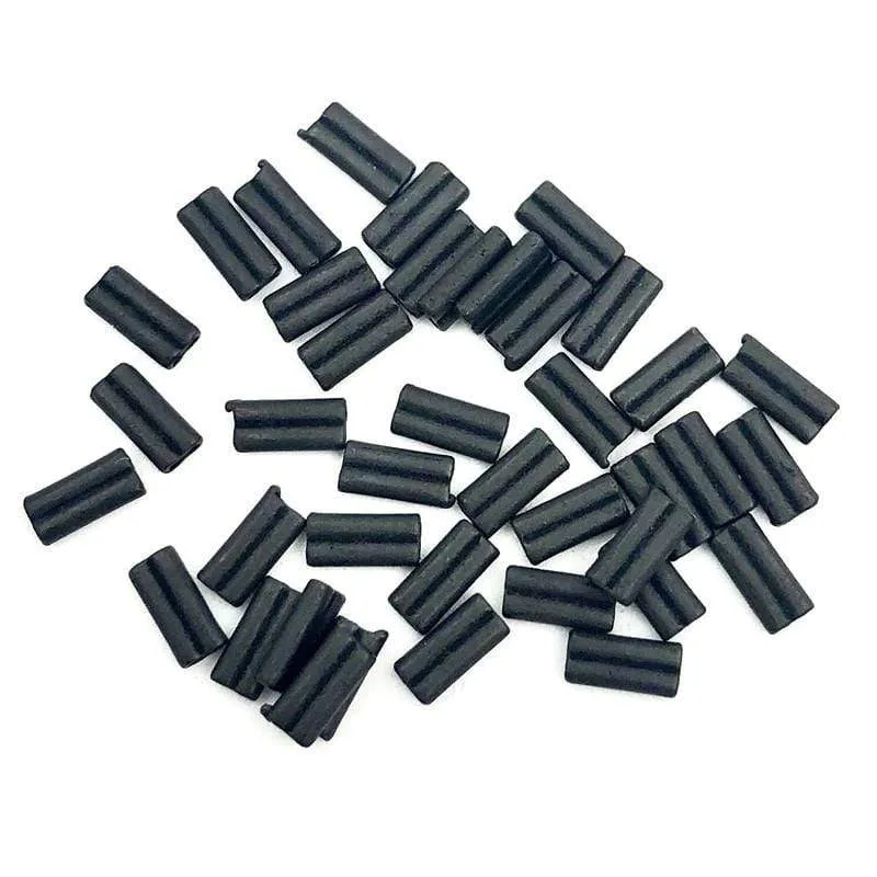 60 Stück Karpfenangeln KRIMPS für steif beschichtete Zöpfe Mono Leader Crimps 0.6 oder 0.7 mm für Chod Hair Rigs Ronnie Rigs