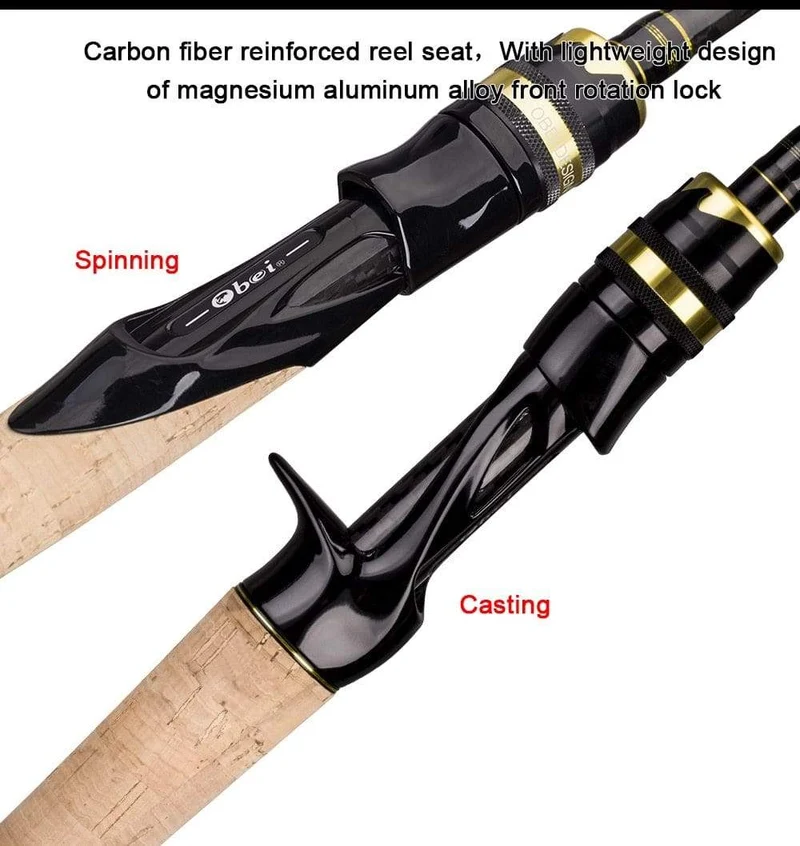 1.68 m 2.1 m 2.4 Casting Spinning Angelrute Travel Ultra Light Street Fishing Boat Köder Zwei Spitzen 5-50 g M / ML / MH Fast Rod