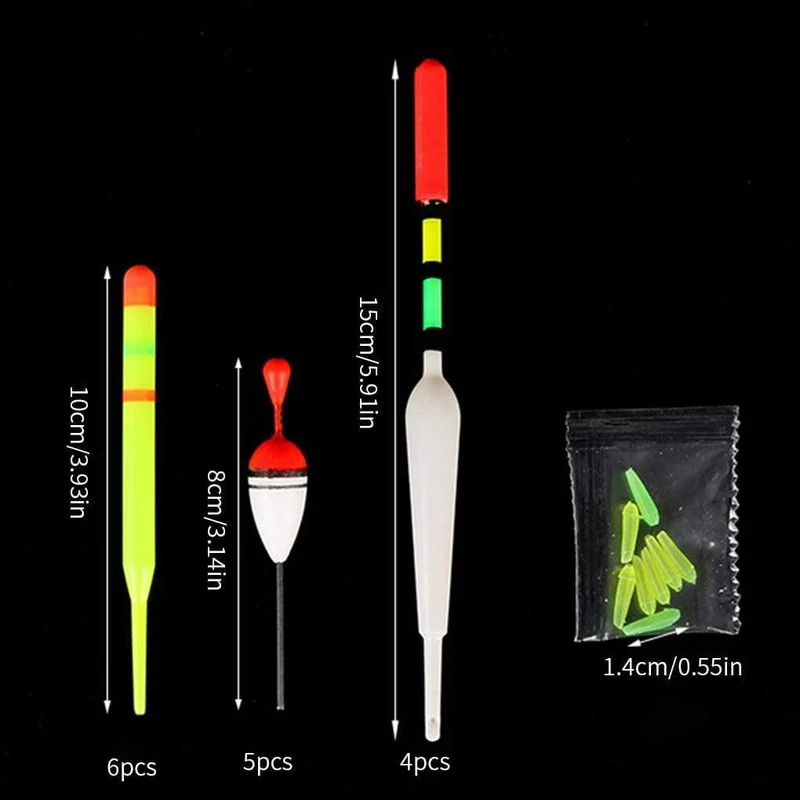15 Teile / Set mit verschiedenen vertikalen Bojen Marine Angelbojen Angeln Aquarium Fisch Angeln Schwimmer