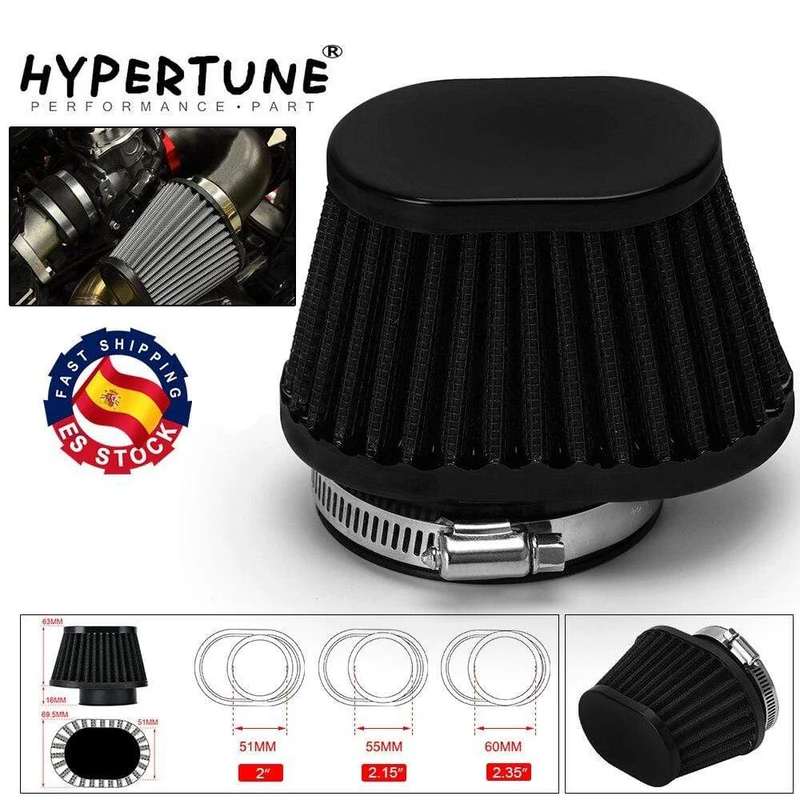 Motorrad-Luftfilter 60 mm 55 mm 51 mm Universal für Motor Auto Minibike Cold Air Intake High Flow Kegelfilter HT-AIT32