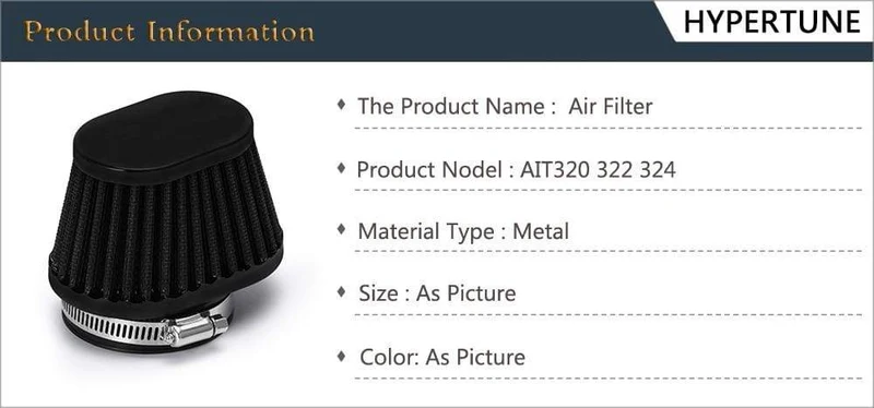 Motorrad-Luftfilter 60 mm 55 mm 51 mm Universal für Motor Auto Minibike Cold Air Intake High Flow Kegelfilter HT-AIT32