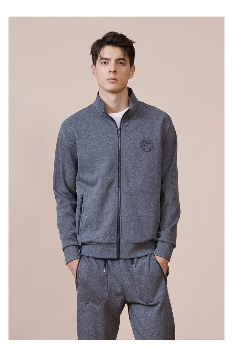 Frühling Neue Zip-up Hoodies Männer Casual Logo Print Jogger Sweatshirts Plus Größe Hohe Qualität Marke Kleidung SJ131208