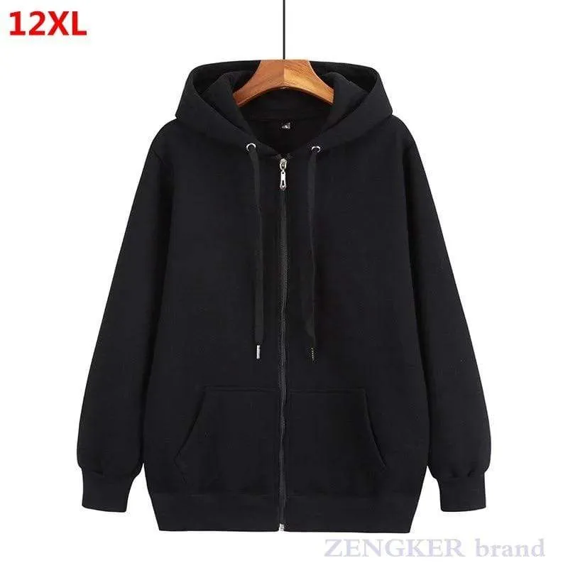 Herbst Herren Reißverschluss Strickjacke Übergröße Kapuzenpullover Herrenjacke Strickjacke Übergroß Herren Hoodies Sweatshirt Herren 9XL 10XL 8XL