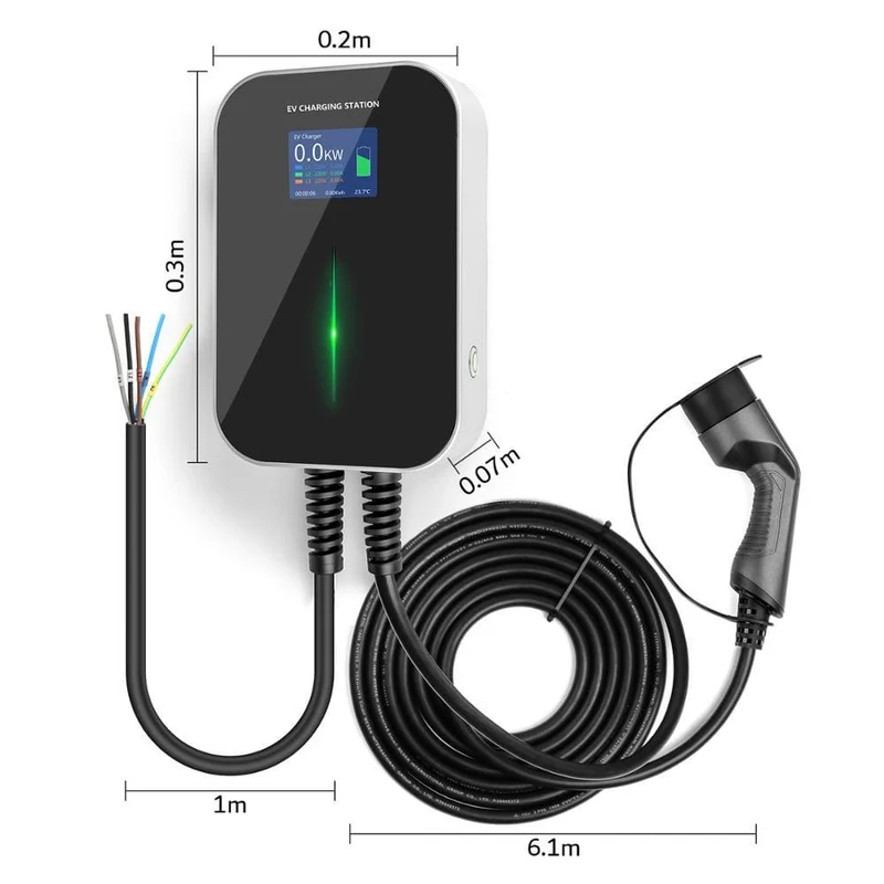 EV-Ladegerät 16A 3-Phasen-Ladestation für Elektrofahrzeuge EVSE Wallbox mit Typ 2 Kabel IEC 62196-2 für Audi für Mercedes-Benz
