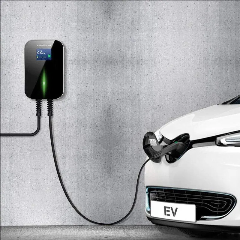 EVSE APP Control Ladegerät Wallbox 32A 1Phase 7.2 KW EV Elektrofahrzeug Ladestation mit Typ 2 6.1 M Kabel IEC 62196-2 Stecker