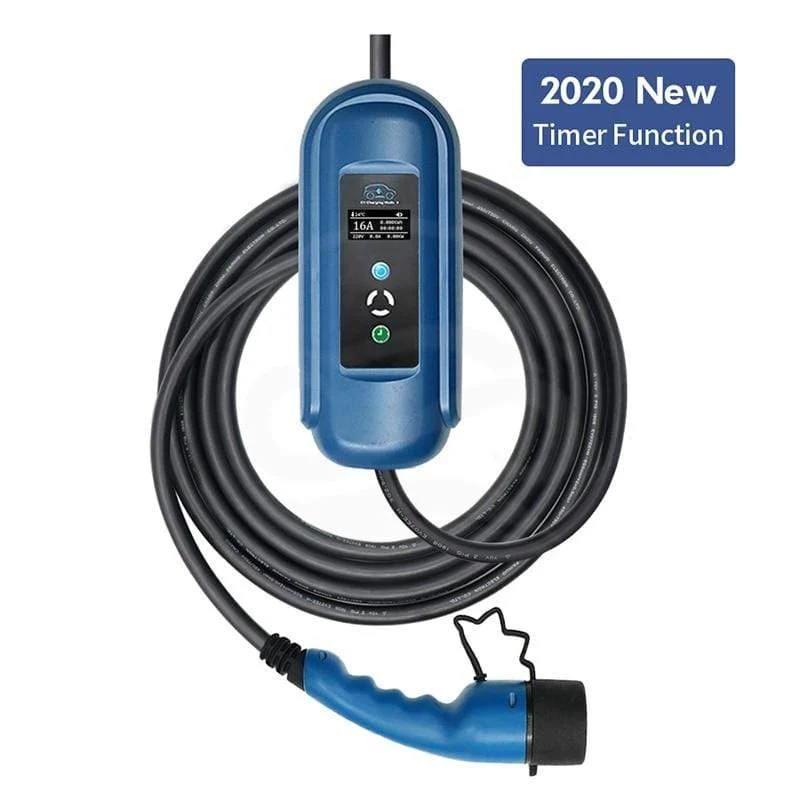 Wallbox 16A 3Phase Level 2 AC Ev Ladegerät 11kw Evse Ladegerät Tragbares Ladegerät Elektrofahrzeug Autoladegerät Typ 2 IEC62196 Typ 1