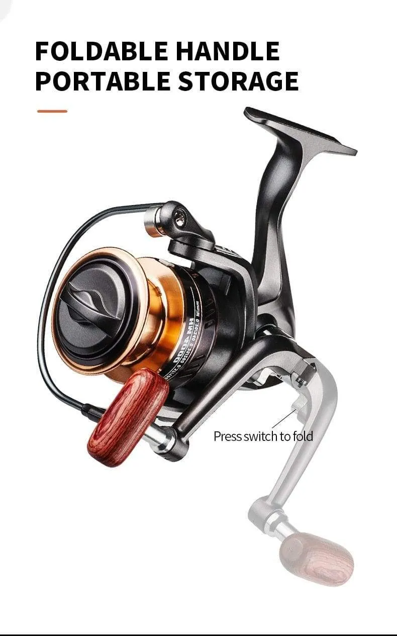 Angelrolle HK1000-7000 Metall/EVA-Griff 5.2:1 Hochgeschwindigkeits-Spinnrolle Karpfenangeln Salzwasserrolle Geschenk verschicken 150 m Schnur
