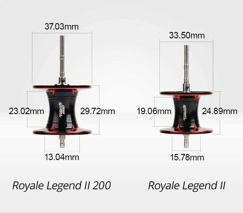 Royale Legend II & GT Baitcastingrolle 7.2:1 5.4:1 Übersetzungsverhältnis Rolle Süßwasser Aluminiumspule 8 KG Drag Angelspule