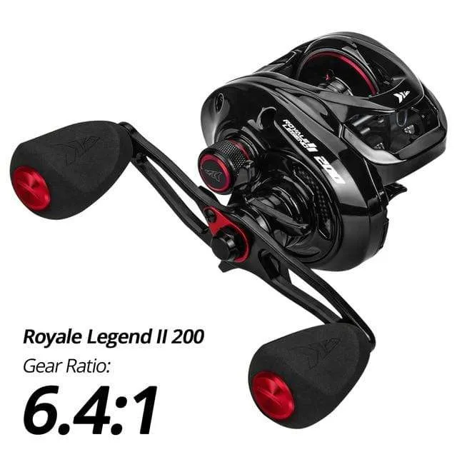 Royale Legend II & GT Baitcastingrolle 7.2:1 5.4:1 Übersetzungsverhältnis Rolle Süßwasser Aluminiumspule 8 KG Drag Angelspule