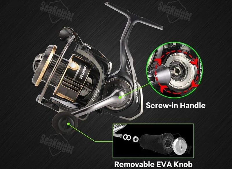 TREANT III Serie 5.0:1 5.8:1 Angelrolle 1000-6000 MAX Drag 28lb Spinnrolle zum Angeln Doppellagersystem