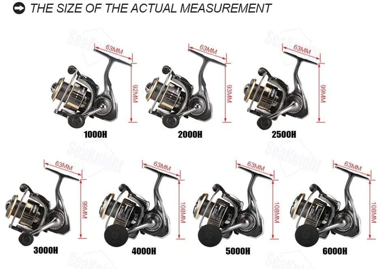 TREANT III Serie 5.0:1 5.8:1 Angelrolle 1000-6000 MAX Drag 28lb Spinnrolle zum Angeln Doppellagersystem