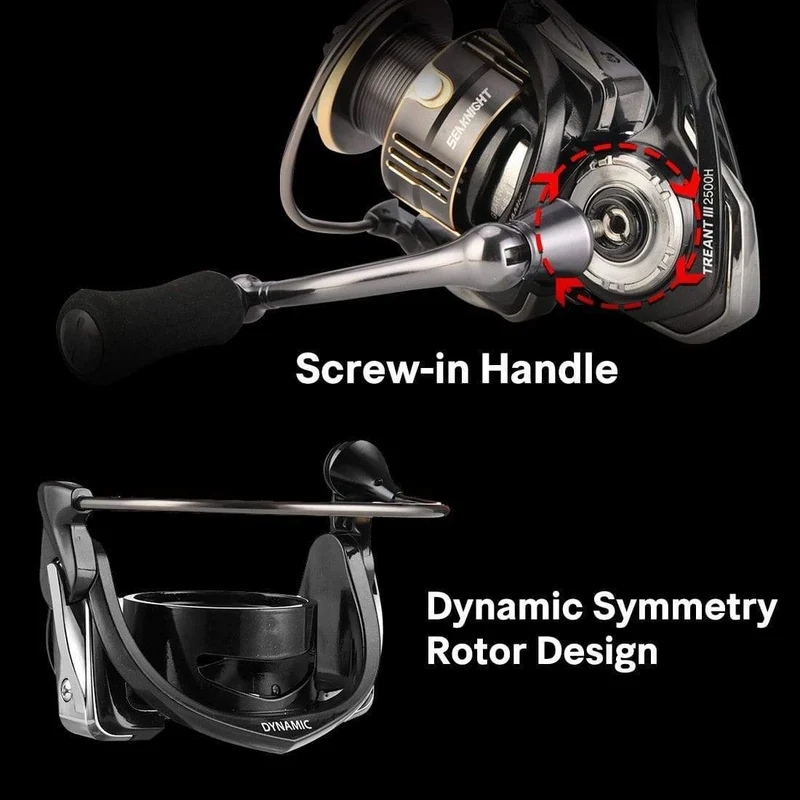 TREANT III Serie 5.0:1 5.8:1 Angelrolle 1000-6000 MAX Drag 28lb Spinnrolle zum Angeln Doppellagersystem
