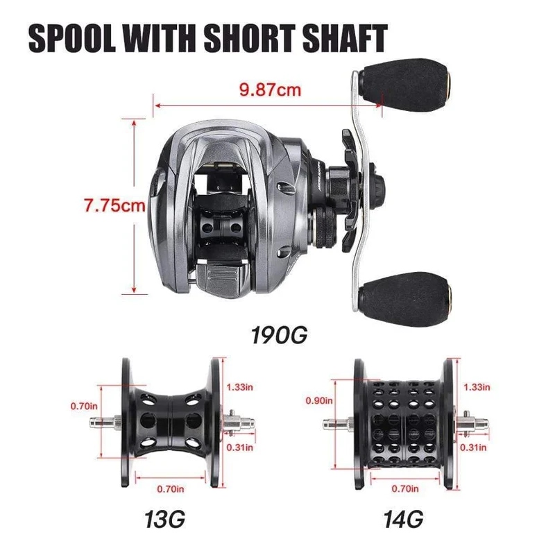 SeaKnight Marke FALCON/FALCAN2 Serie Baitcasting Angelrolle 7.2:1 8.1:1 Ultra-Linght 190g MAX Drag Power 18LB Lange Casting