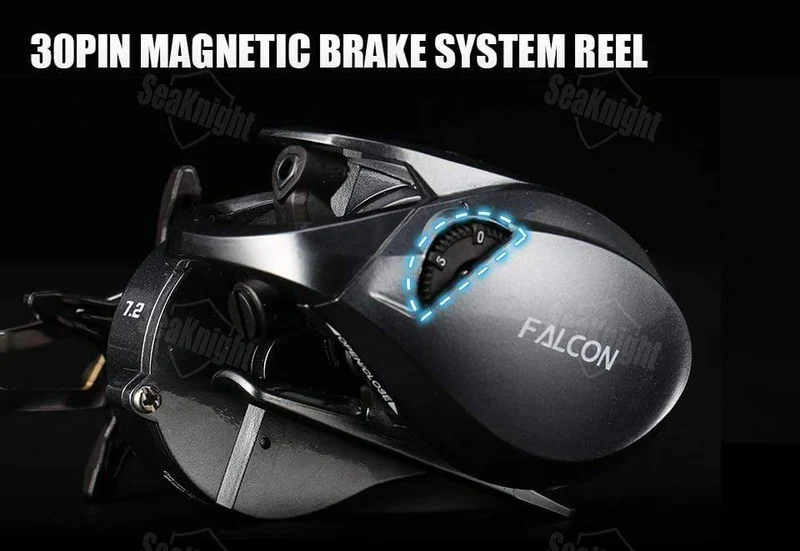 SeaKnight Marke FALCON/FALCAN2 Serie Baitcasting Angelrolle 7.2:1 8.1:1 Ultra-Linght 190g MAX Drag Power 18LB Lange Casting