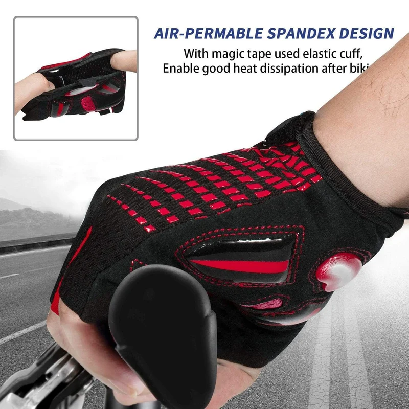 Fahrradhandschuhe Gel Stoßfeste MTB Rennradhandschuhe Atmungsaktive, langlebige Fahrradhandschuhe Rutschfeste Fahrradhandschuhe für Männer und Frauen