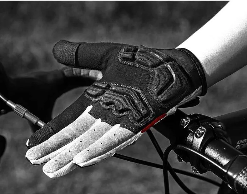 Fahrradhandschuhe mit Gelpolster, Vollfinger, Rennrad, Outdoor-Sport, Skihandschuhe, Herren und Damen, Rennsport, Klettern, MTB-Fahrradhandschuhe